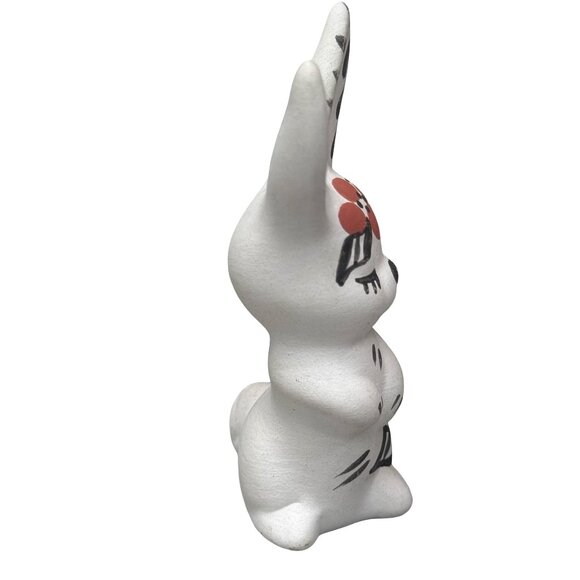 Vintage Acoma Pueblo Pottery Bunny Rabbit Signed Chino 3.5" Tall New Mexico Mini - Picture 6 of 7